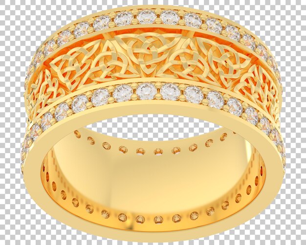 Joyas en la ilustración de renderizado 3d de fondo transparente