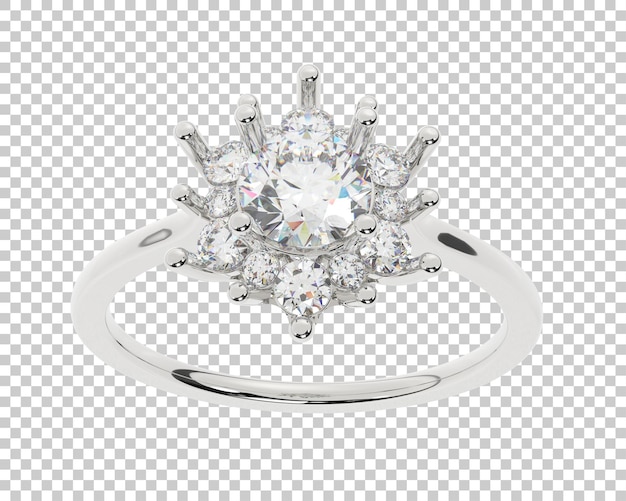 Joyas en la ilustración de renderizado 3d de fondo transparente