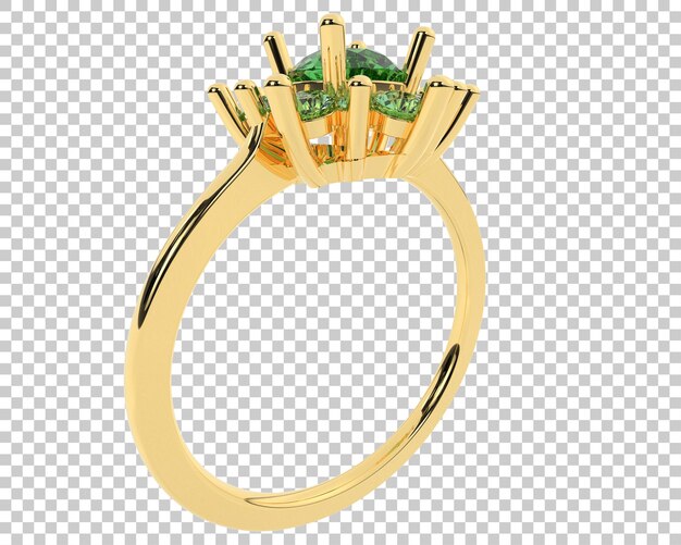 Joyas en la ilustración de renderizado 3d de fondo transparente