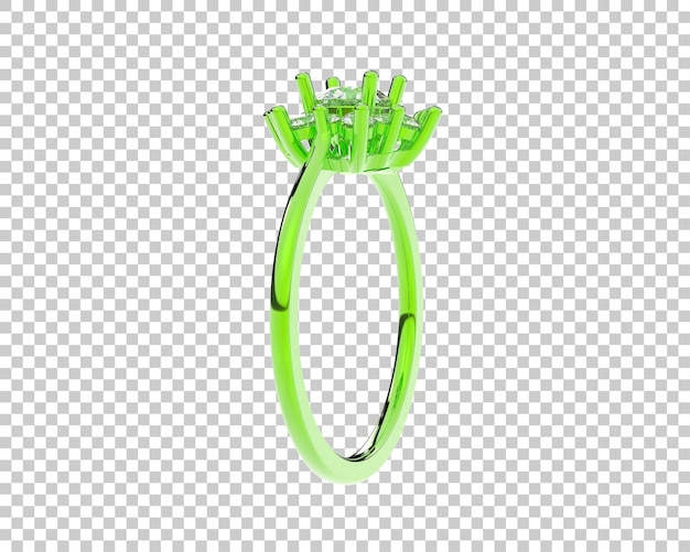 Joyas en la ilustración de renderizado 3d de fondo transparente