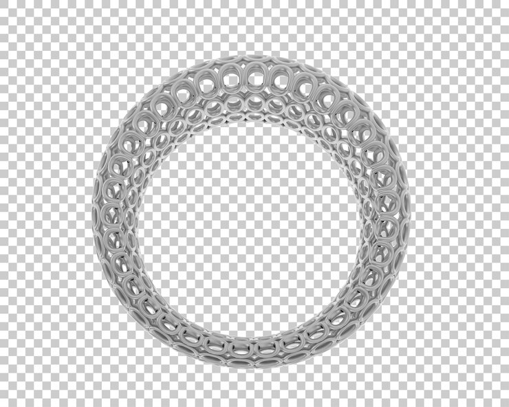PSD joyas en la ilustración de renderizado 3d de fondo transparente