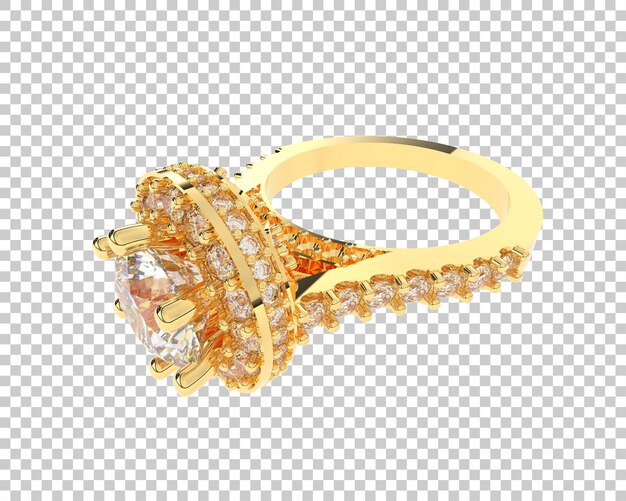 Joyas en la ilustración de renderizado 3d de fondo transparente