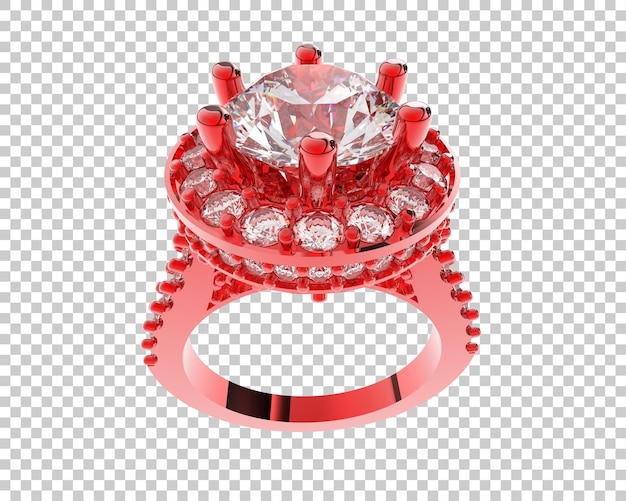 Joyas en la ilustración de renderizado 3d de fondo transparente