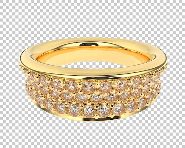 Joyas en la ilustración de renderizado 3d de fondo transparente