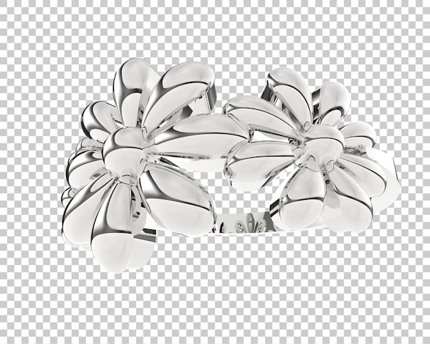 Joyas en la ilustración de renderizado 3d de fondo transparente