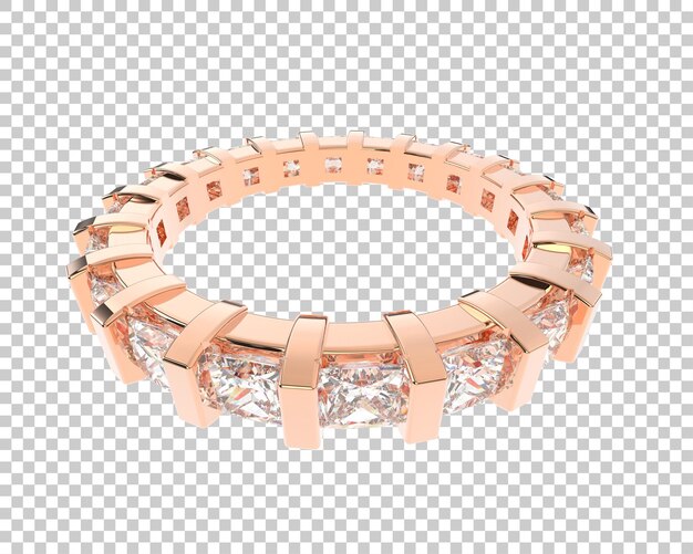 Joyas en la ilustración de renderizado 3d de fondo transparente