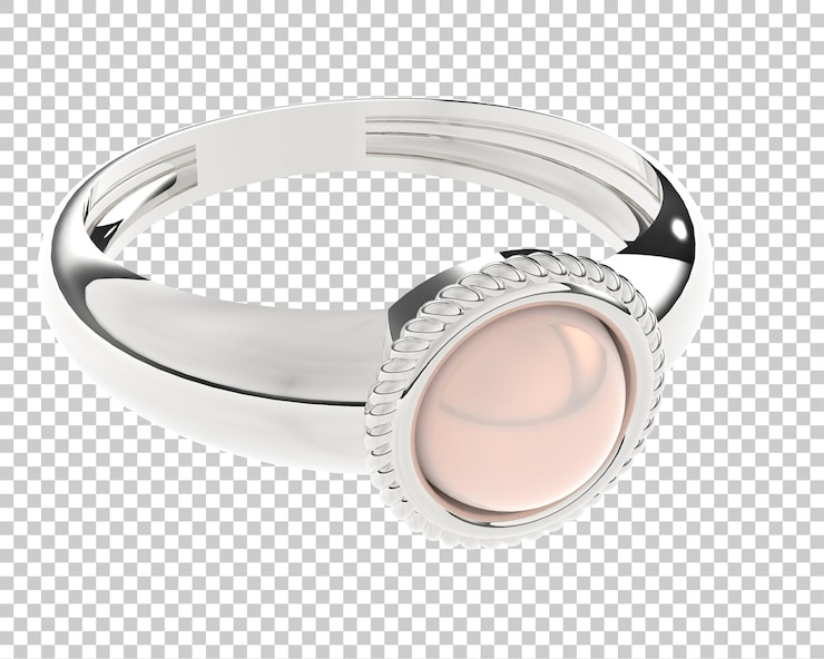 PSD joyas en la ilustración de renderizado 3d de fondo transparente