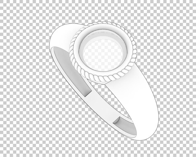 Joyas en la ilustración de renderizado 3d de fondo transparente