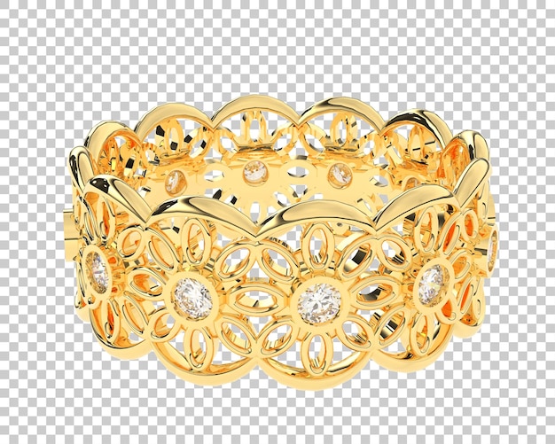 Joyas en la ilustración de renderizado 3d de fondo transparente