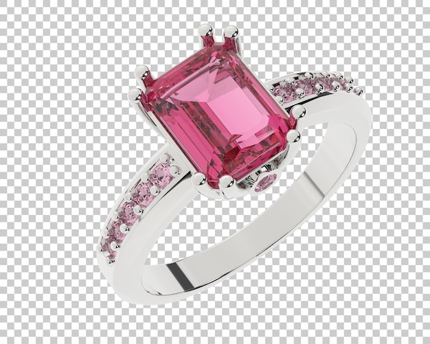 Joyas en la ilustración de renderizado 3d de fondo transparente