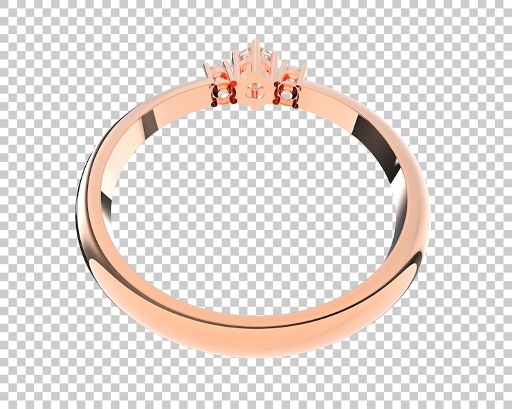 PSD joyas en la ilustración de renderizado 3d de fondo transparente