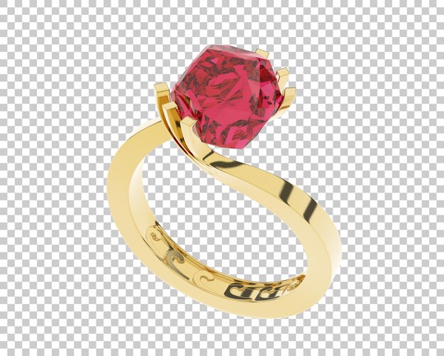 Joyas en la ilustración de renderizado 3d de fondo transparente