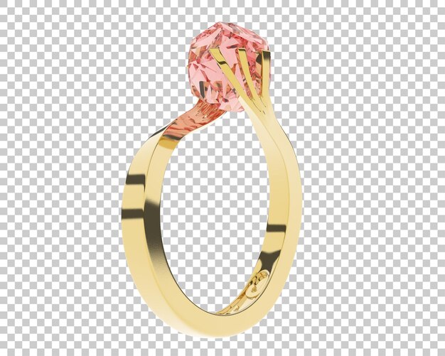 Joyas en la ilustración de renderizado 3d de fondo transparente