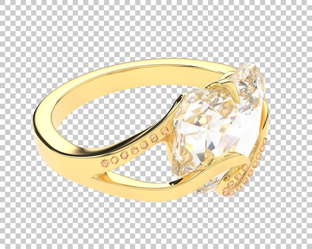 Joyas en la ilustración de renderizado 3d de fondo transparente