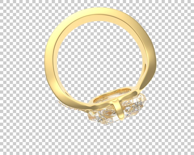 PSD joyas en la ilustración de renderizado 3d de fondo transparente