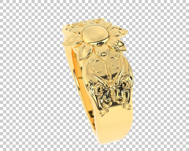 Joyas en la ilustración de renderizado 3d de fondo transparente