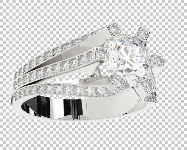 Joyas en la ilustración de renderizado 3d de fondo transparente