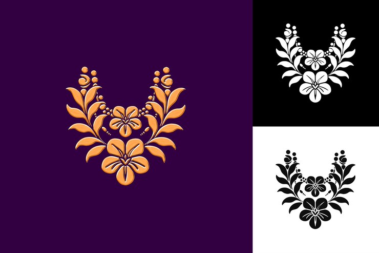 PSD joyas indonesias con icono de ornamento con una tradición un diseño vectorial abstracto inspirado en la cultura