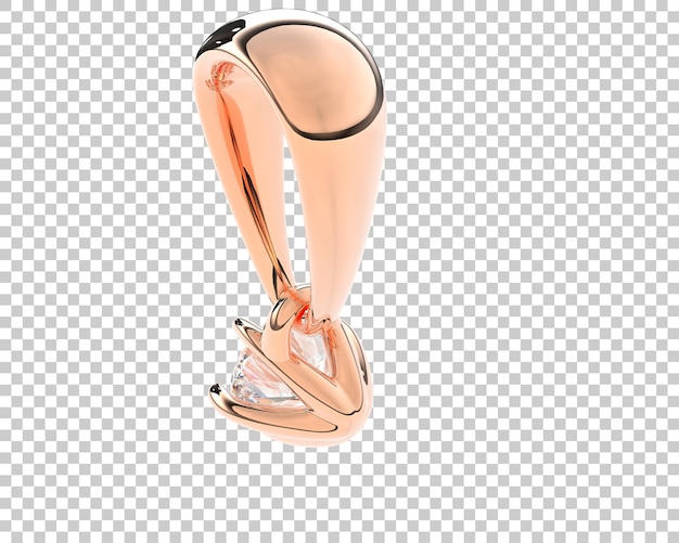 Joyería aislada en la ilustración de representación 3d de fondo
