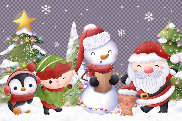 Une joyeuse carte de vœux de Noël