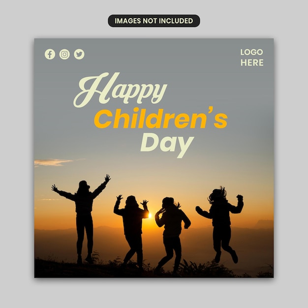 Joyeuse célébration de la fête des enfants au coucher du soleil