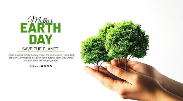 Joyeuse Journée de la Terre Mère avec de beaux éléments de la nature