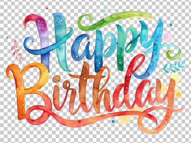 PSD joyeux anniversaire à la typographie