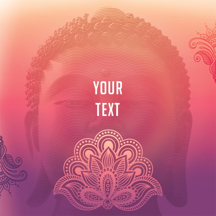PSD joyeux bouddha purnima arrière-plan traditionnel pour le jour spirituel de vesak le jour de l'événement de bouddha