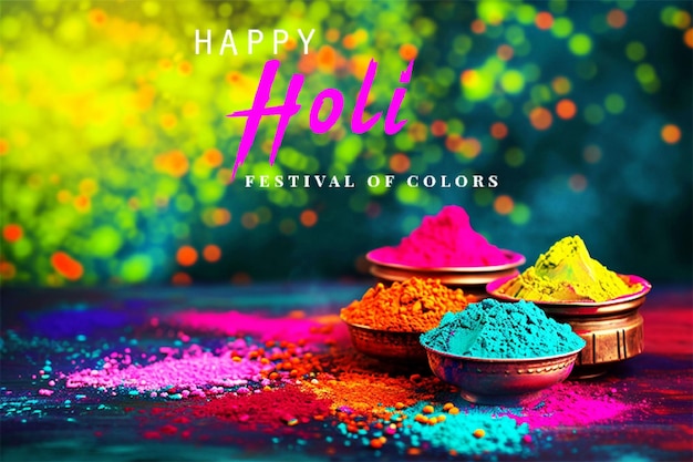 PSD joyeux festival de holi