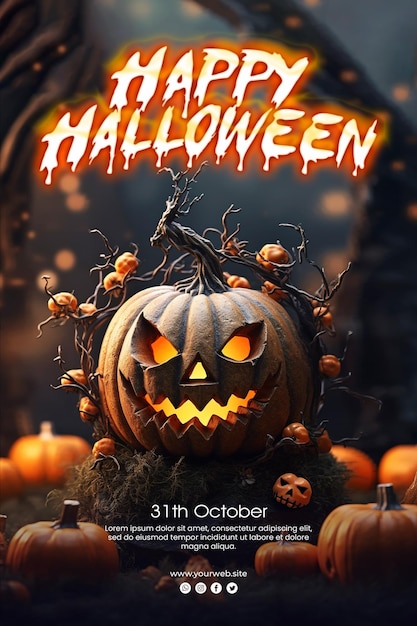 Joyeux Fond D'halloween Et Affiche D'halloween