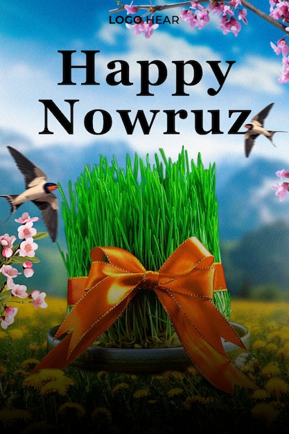 PSD joyeux jour férié de nowruz