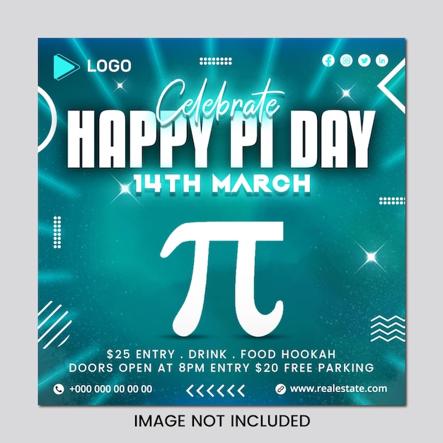 Joyeux Jour De Pi Du 14 Mars Avec Un Fond D'éclairage