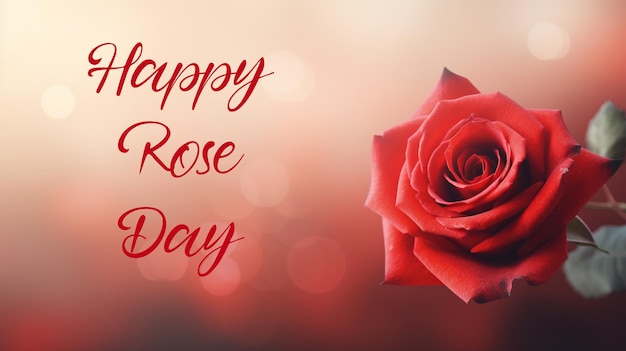 PSD joyeux jour de la rose réaliste avec des roses rouges