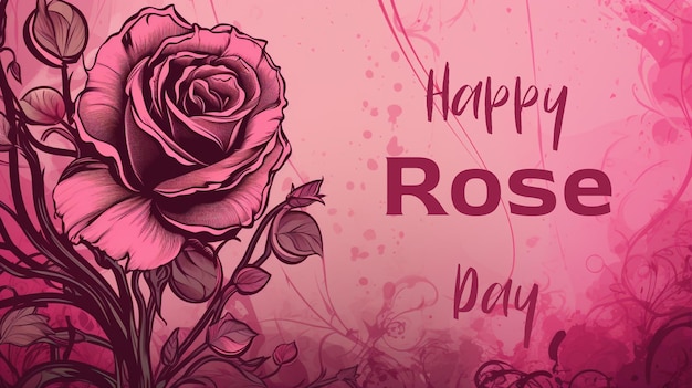 PSD joyeux jour de la rose réaliste avec des roses rouges