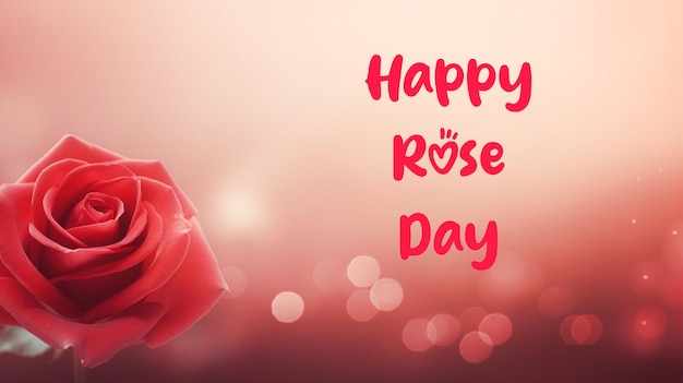 PSD joyeux jour de la rose réaliste avec des roses rouges