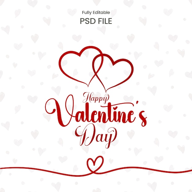 Joyeux jour de la Saint-Valentin Les médias sociaux Le fichier PSD de la conception du post