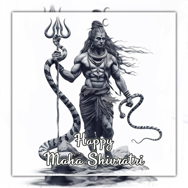 PSD joyeux maha shivratri seigneur de shiva