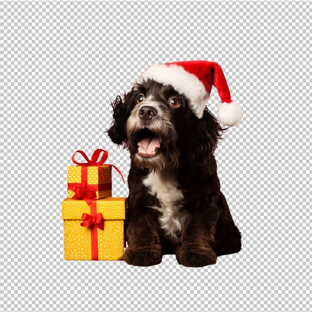 PSD joyeux noël au chien et au chat.