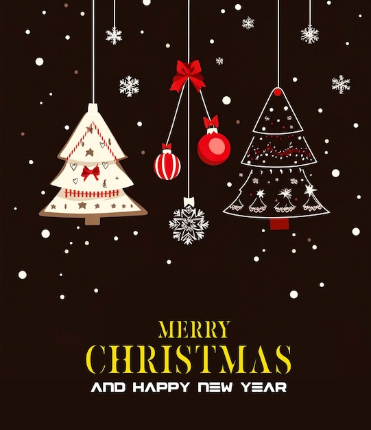 Joyeux Noël design d'arrière-plan et bonne année