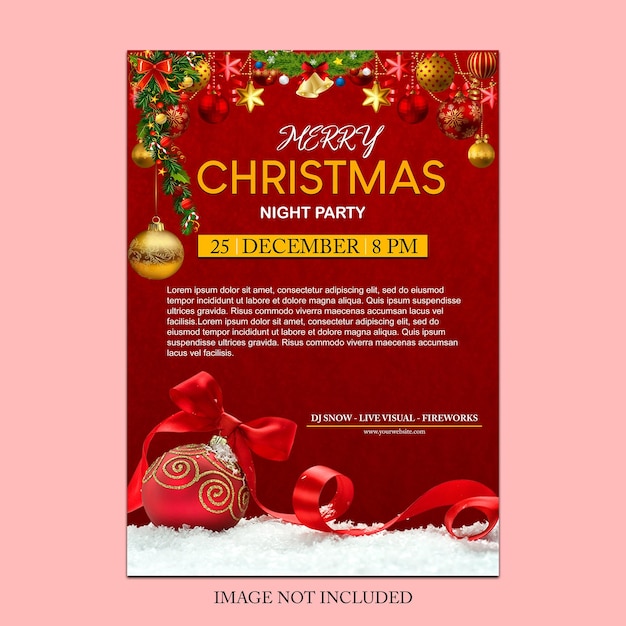 PSD joyeux noël flyer