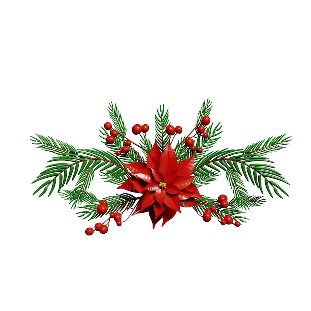 PSD joyeux noël illustration 3d