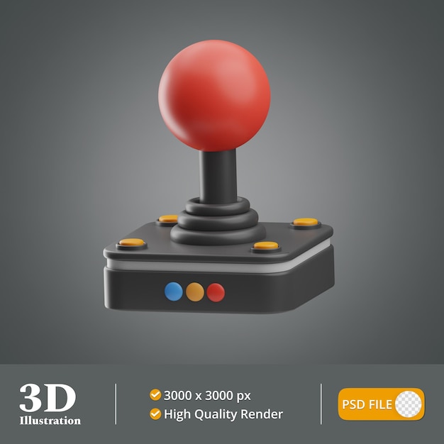Joystick technologique illustration 3d