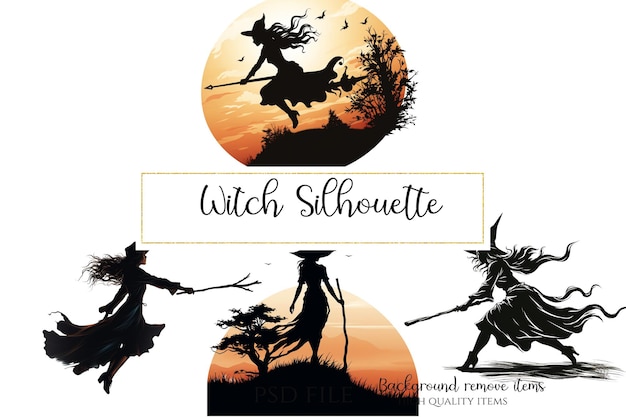 Juckreiz Silhouette Clipart Halloween Karten und Designs Illustrationen