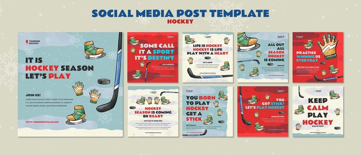 PSD juega colección de publicaciones de redes sociales de hockey