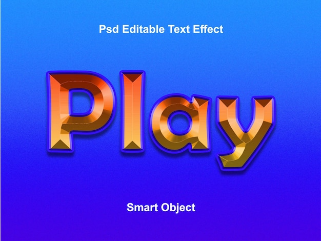 juego 3d dorado efecto de texto editable