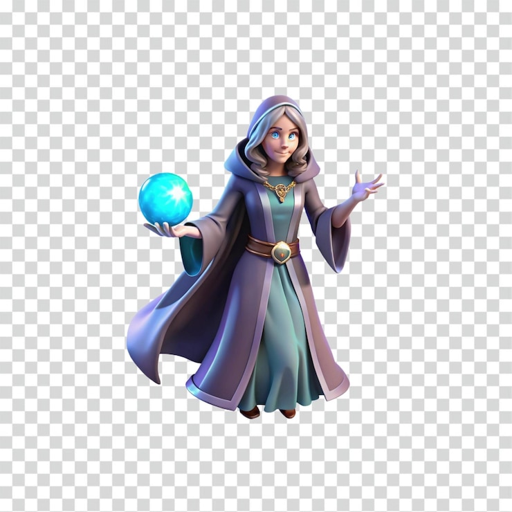 PSD juego de fantasía encantadora con orbe mágico