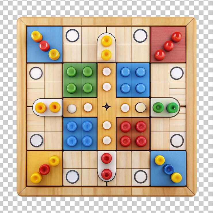 PSD juego de ludo aislado en fondo transparente