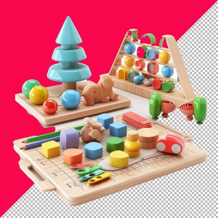 PSD juegos educativos 3d aislados con fondo transparente png psd