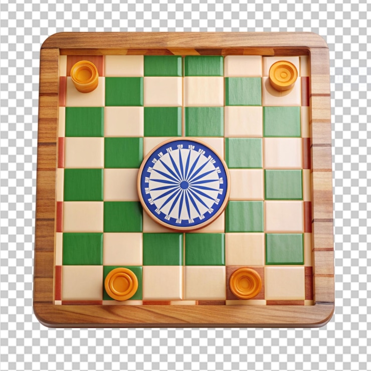 PSD juegos de tablero de bandera india en fondo transparente