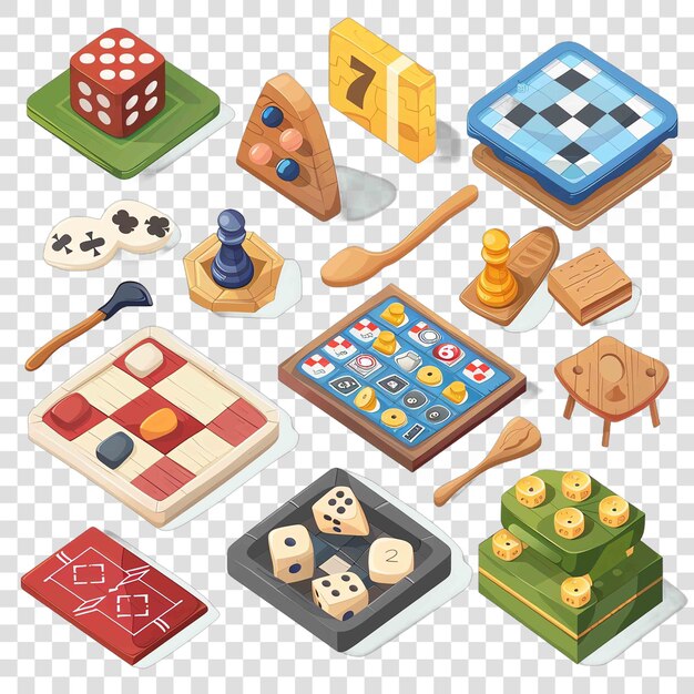 juegos de tablero de fondo transparente vector elementon de fondo transparente